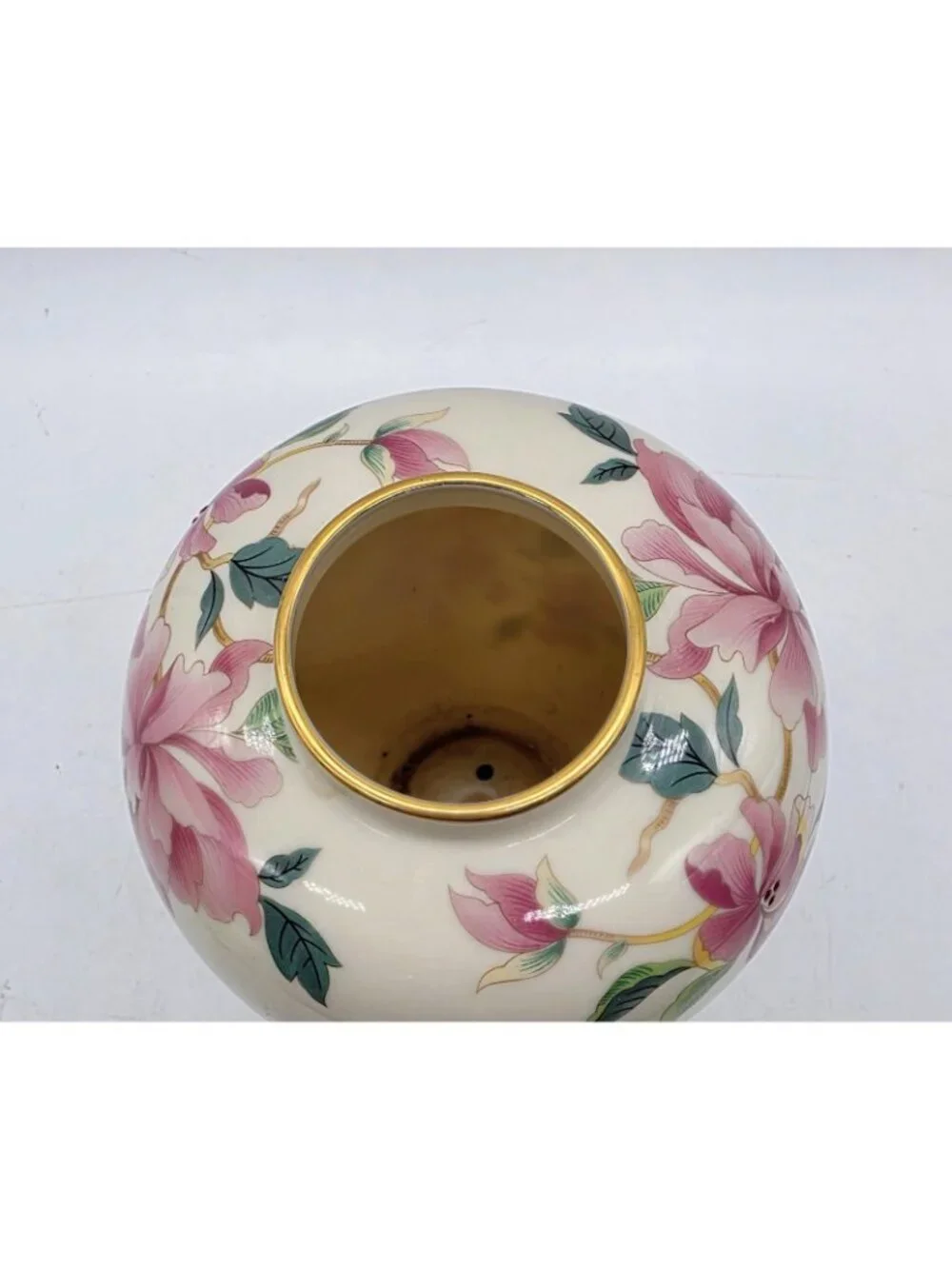 Lenox Small 6.25” Vase Barrington Collection Floral Pink Peonies Made in USA